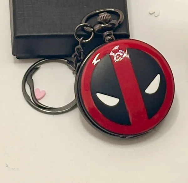 Deadpool_Vintage_Pocket_Watch_With_Keychain_|_Superhero_Collectible_Gift