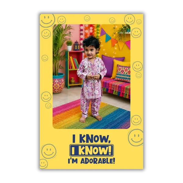 I_Know_I’M_Adorable_Customizable_Magnetic_Photo_Frame_|_Kids_Fridge_Magnet