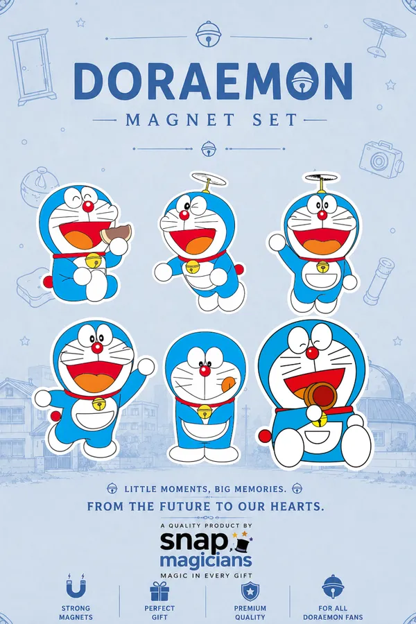 Doraemon_Flexible_Magnet_Set_Of_06_|_Cartoon_Collectible_Gift