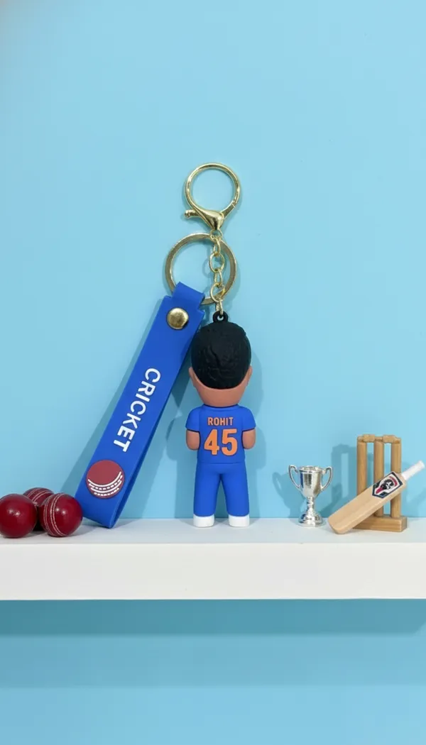 Rohit_Sharma_Cricket_Rubber_Keychain_|_Cute_Bag_&_Key_Accessory_|_Pack_Of_2