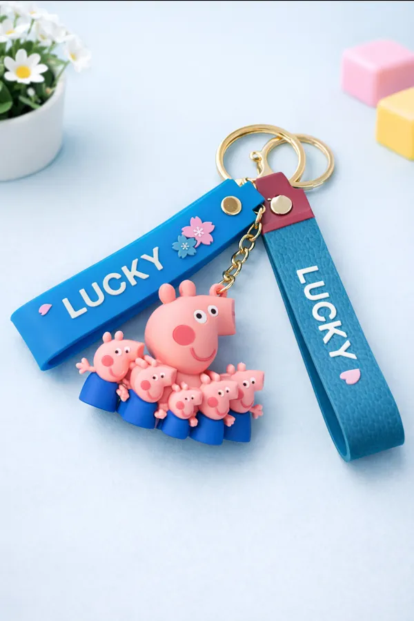 Peppa_Pig_Cartoon_Rubber_Keychain_|_Cute_Bag_&_Key_Accessory_|_Pack_Of_2