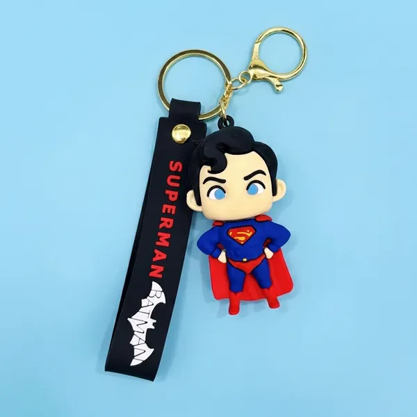 Superman_Superhero_Rubber_Keychain_|_Cute_Bag_&_Key_Accessory_|_Pack_Of_2