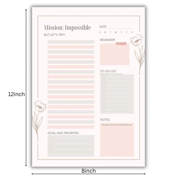 Magnetic_Pink_Floral_Daily_Planner_Planner_With_Magnet_And_Pen_|_A4_Size_A4_Size_Planner