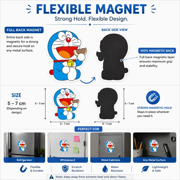 Doraemon_Flexible_Magnet_Set_Of_06_|_Cartoon_Collectible_Gift