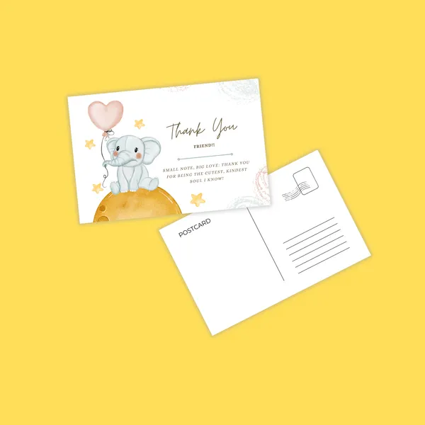 Floral_Farewell_Customizable_Postcards_|_Set_Of_5_Pcs
