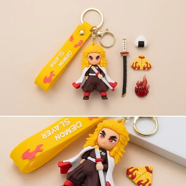 Demon_Slayer_Rengoku_Anime_Rubber_Keychain_|_Cute_Bag_&_Key_Accessory_|_Pack_Of_2