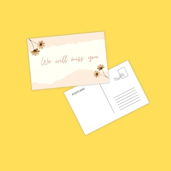 Floral_Farewell_Customizable_Postcards_|_Set_Of_5_Pcs