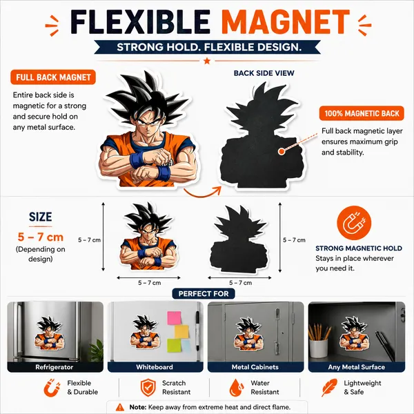 Goku_Dragon_Ball_Z_Flexible_Magnet_Set_Of_08_|_Anime_Collectible_Gift