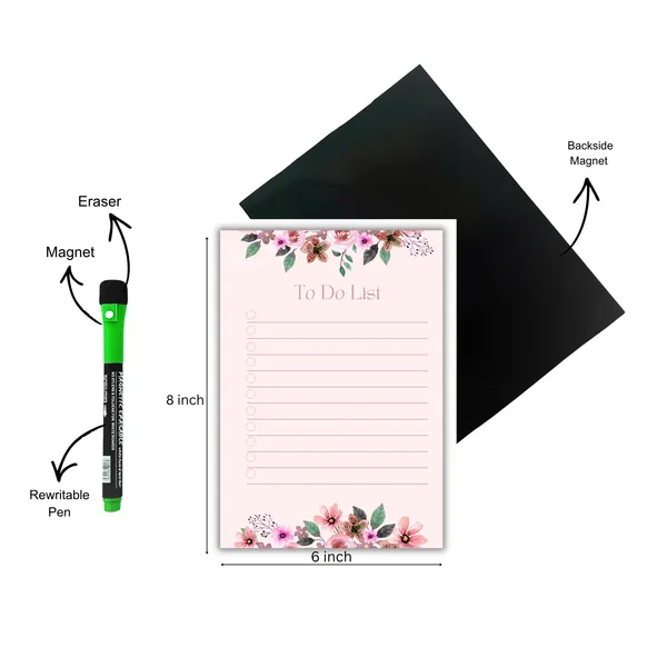 Pink_Floral_Magnetic_To_Do_List_Planner_With_Rewritable_Pen_|_6X8_Inch_Medium_Planner