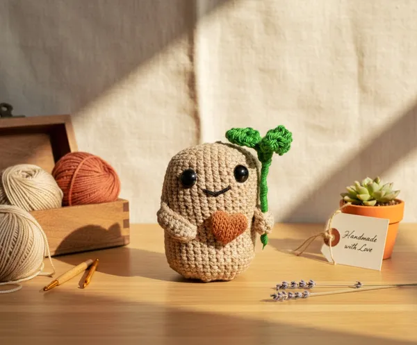 Positive_Potato_With_Leaf_Handmade_Crochet_Toy_|_Cute_Motivational_Gift