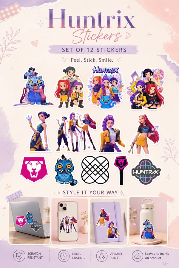 Huntrix_Sticker_Set_Of_12_|_Character_Sticker_Pack