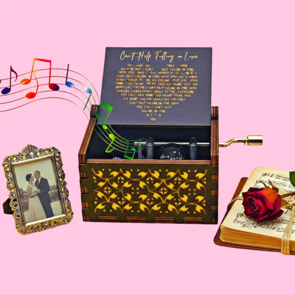 Can'T_Help_Falling_In_Love_Wooden_Hand_Crank_Music_Box_|_Romantic_Gift