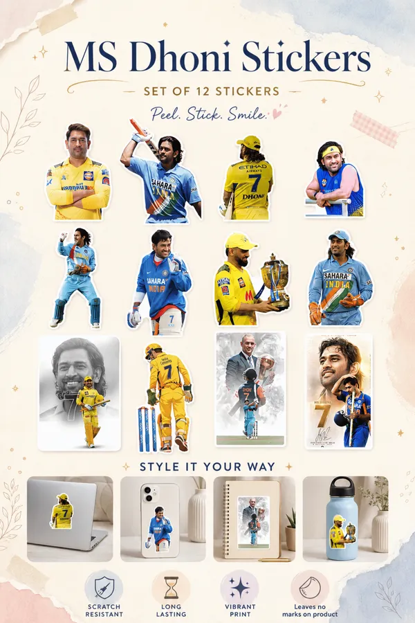 MS_Dhoni_Sticker_Set_Of_12_|_Cricket_Sticker_Pack