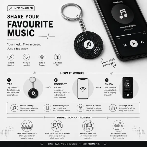 Personalized_Nfc_Music_Keychain_|_Tap_&_Share_Favourite_Song