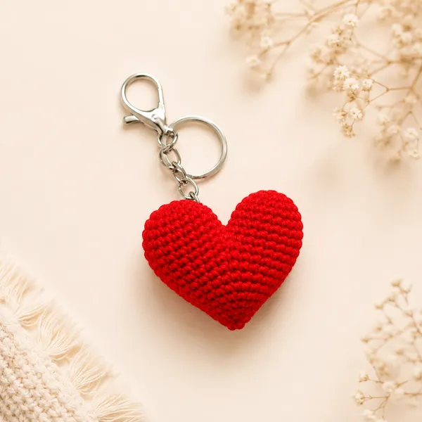 Handmade_Crochet_Heart_Keychain_|_Cute_Bag_Charm