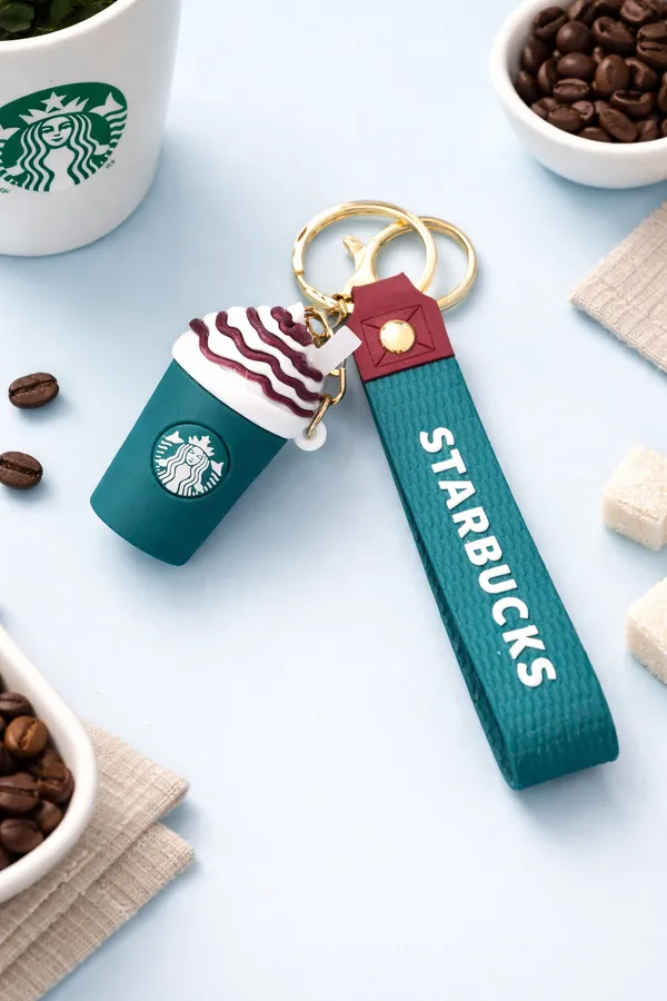 Starbucks_Mug_Cute_Kawaii_Rubber_Keychain_|_Cute_Bag_&_Key_Accessory_|_Pack_Of_2