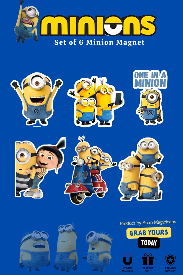 Minion_Flexible_Magnet_Set_Of_06_|_Cartoon_Collectible_Gift