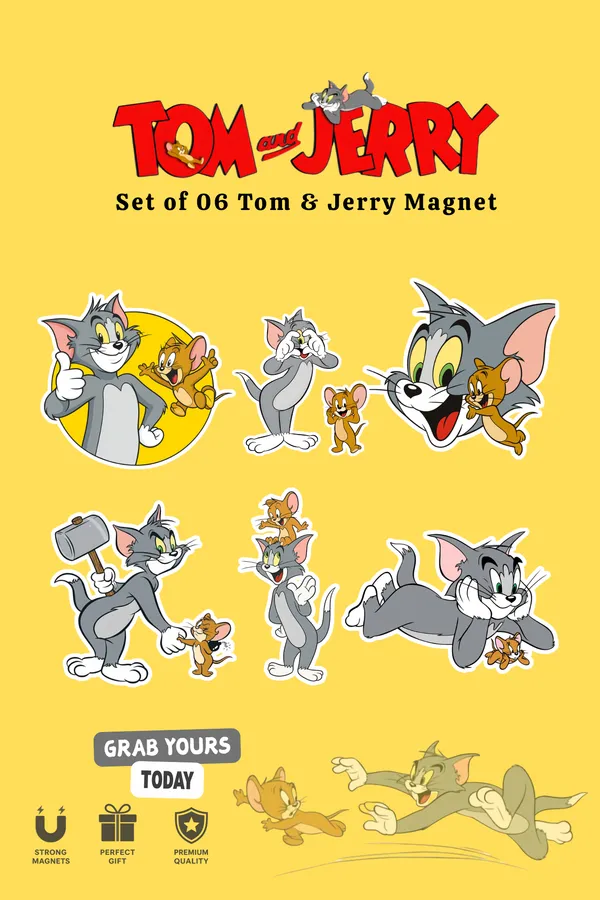 Tom_And_Jerry_Flexible_Magnet_Set_Of_06_|_Cartoon_Collectible_Gift