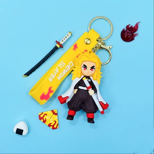 Demon_Slayer_Rengoku_Anime_Rubber_Keychain_|_Cute_Bag_&_Key_Accessory_|_Pack_Of_2
