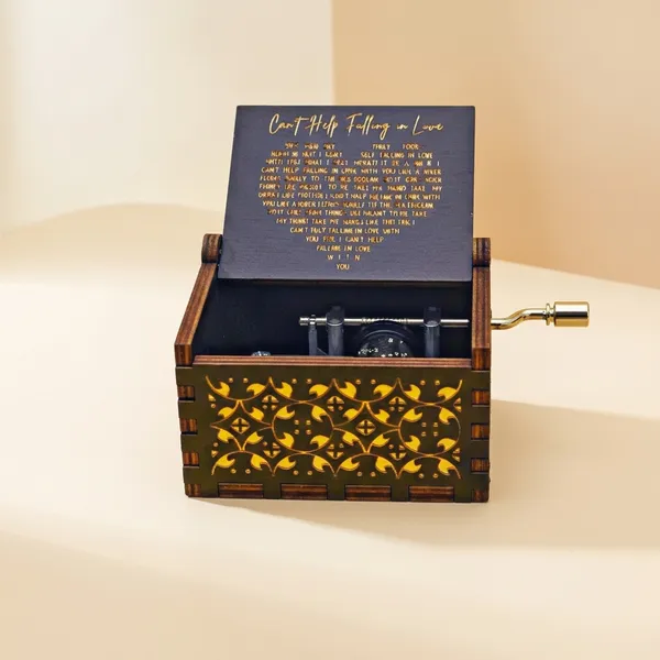 Can'T_Help_Falling_In_Love_Wooden_Hand_Crank_Music_Box_|_Romantic_Gift