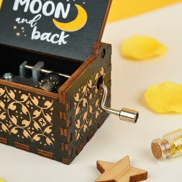 I_Love_You_To_The_Moon_And_Back_Wooden_Hand_Crank_Music_Box_|_Romantic_Gift