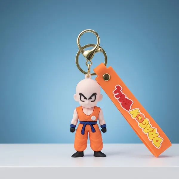 Krillin_Anime_Rubber_Keychain_|_Cute_Bag_&_Key_Accessory_|_Pack_Of_2