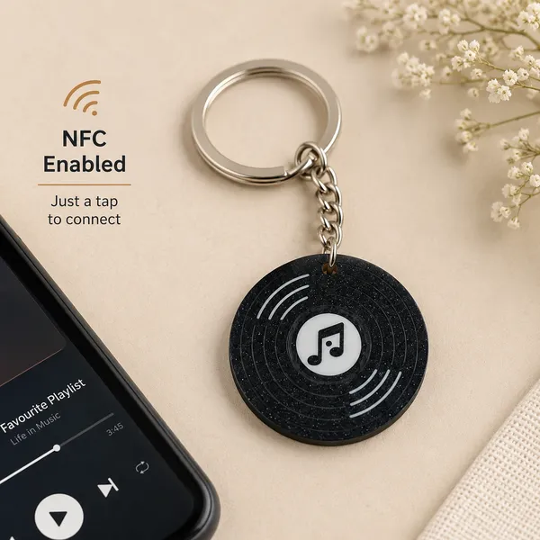 Personalized_Nfc_Music_Keychain_|_Tap_&_Share_Favourite_Song