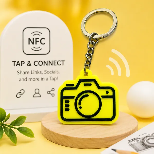 Personalized_Camera_Nfc_Keychain_|_Tap_&_Share_Photos_Or_Profile