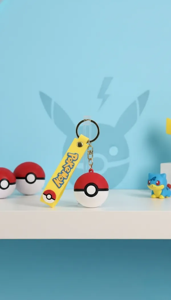 Pokeball_Pokémon_Rubber_Keychain_|_Cute_Bag_&_Key_Accessory_|_Pack_Of_2