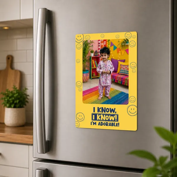I_Know_I’M_Adorable_Customizable_Magnetic_Photo_Frame_|_Kids_Fridge_Magnet