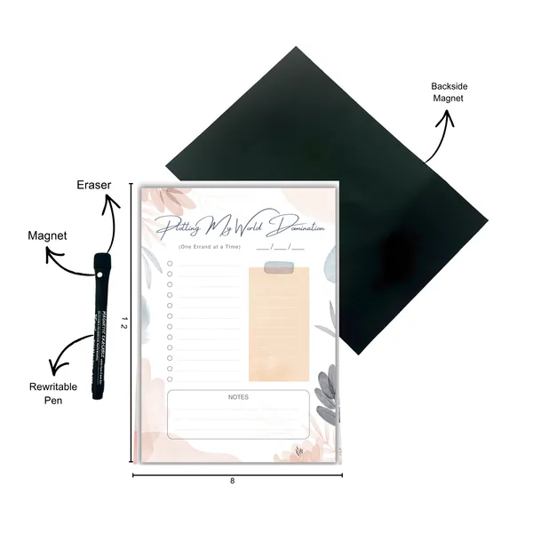 Plotting_My_World_Domination_Magnetic_Weekly_Planner_Planner_|_A4_Size_A4_Size_Planner