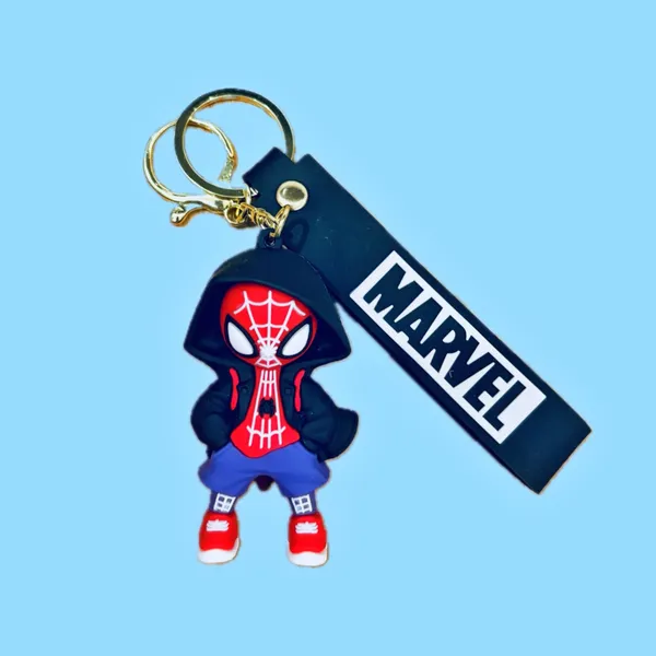Spider-Man_Cape_Superhero_Rubber_Keychain_|_Cute_Bag_&_Key_Accessory_|_Pack_Of_2
