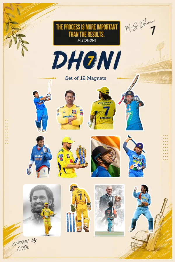 MS_Dhoni_Flexible_Magnet_Set_Of_12_|_Cricket_Fan_Gift