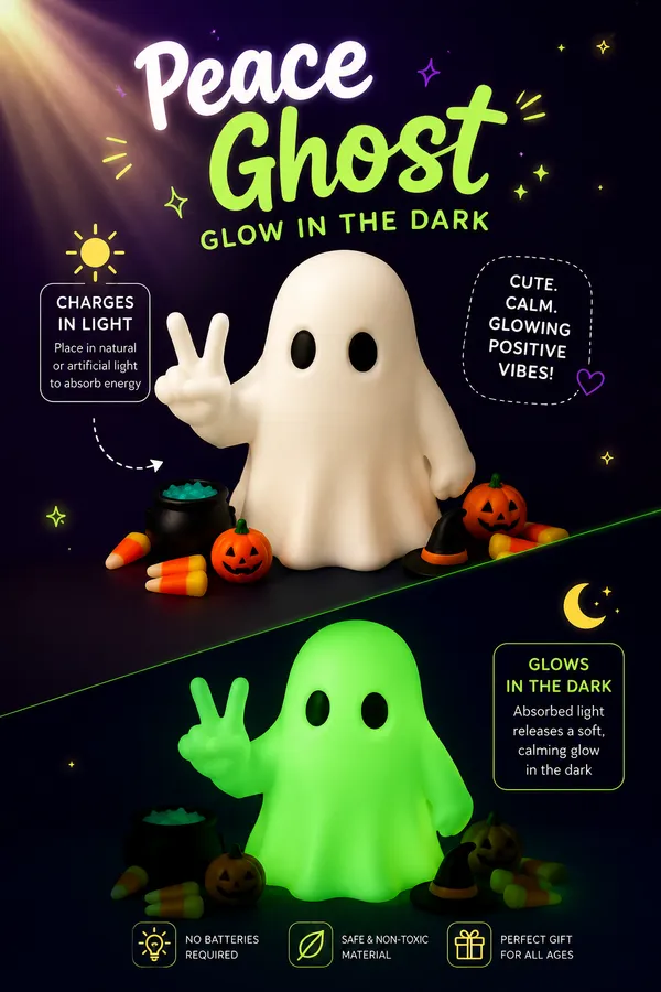 Peace_Boo_Ghost_Glow_In_The_Dark_3D_Decor_|_Cute_Desk_Showpiece