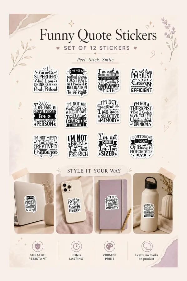 Funny_Quote_Sticker_Set_Of_12_|_Black_&_White_Quote_Sticker_Pack