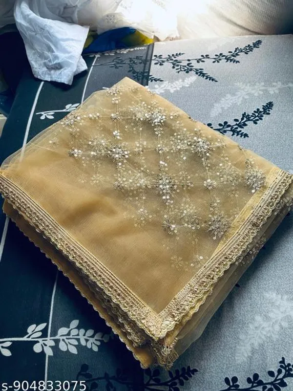 Beige_Polyester_Net_Embroidered_Lace_Border_Dupatta_For_Women