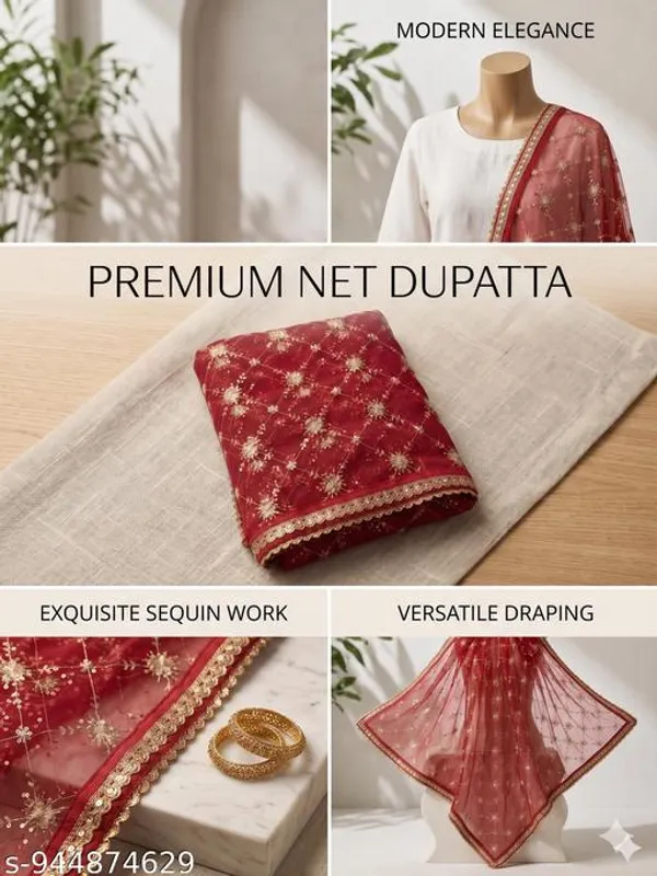 Red_Polyester_Net_Embroidered_Dupatta_For_Women