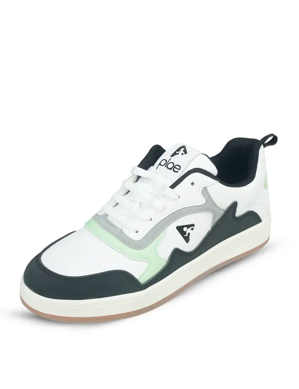 White_Synthetic_Leather_Casual_Sneakers_For_Men