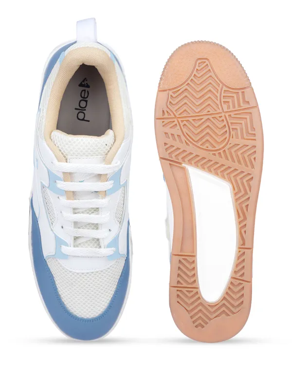 White_&_Blue_Synthetic_Leather_Casual_Sneakers_For_Men