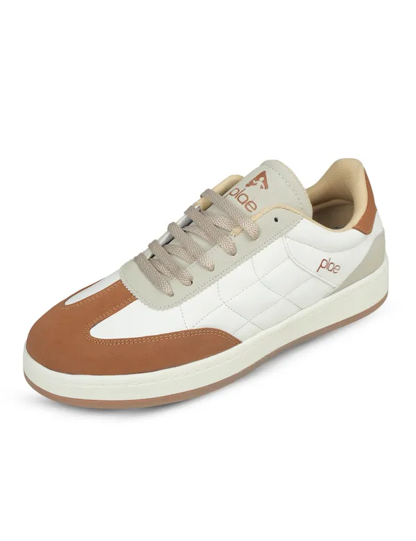 Beige_&_White_Synthetic_Leather_Casual_Sneakers_For_Men