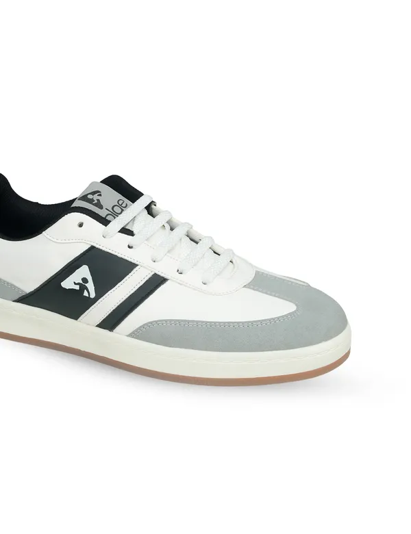 White_Synthetic_Leather_Casual_Sneakers_For_Men