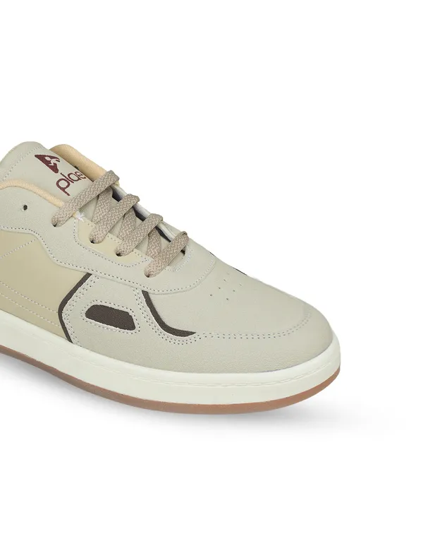 Beige_Synthetic_Leather_Retro_Sneakers_For_Men