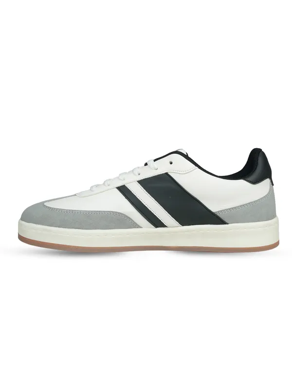White_Synthetic_Leather_Casual_Sneakers_For_Men