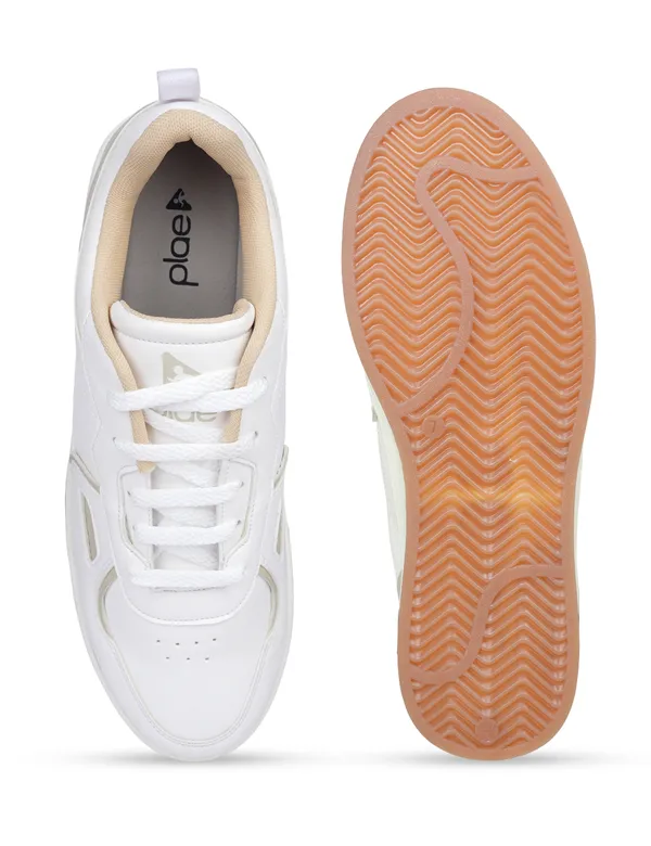 Beige_&_White_Synthetic_Leather_Casual_Sneakers_For_Men