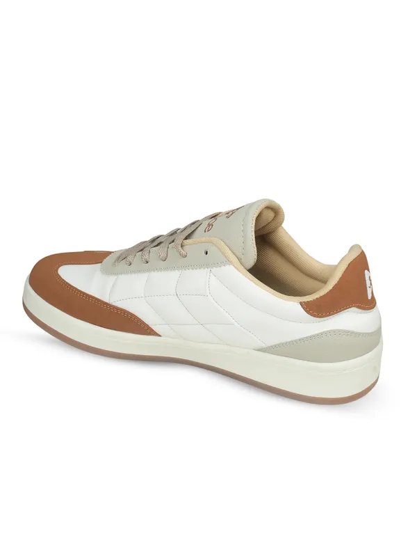 Beige_&_White_Synthetic_Leather_Casual_Sneakers_For_Men