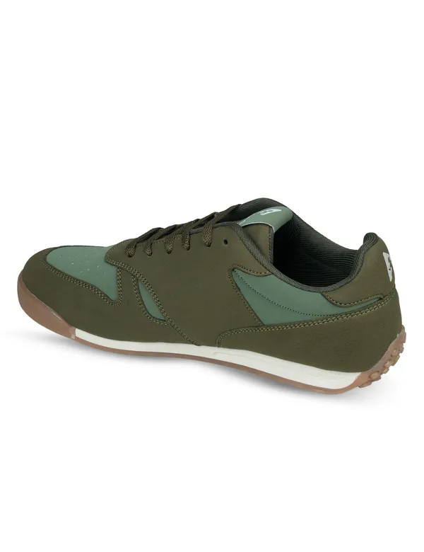 Green_&_Brown_Synthetic_Leather_Casual_Sneakers_For_Men