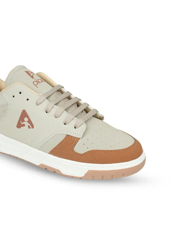 Beige_Synthetic_Leather_Casual_Sneakers_For_Men