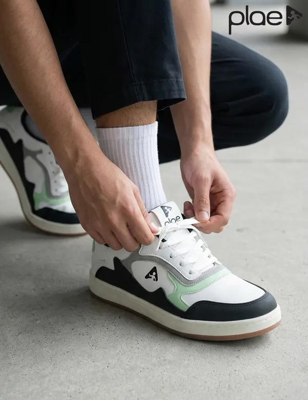 White_Synthetic_Leather_Casual_Sneakers_For_Men