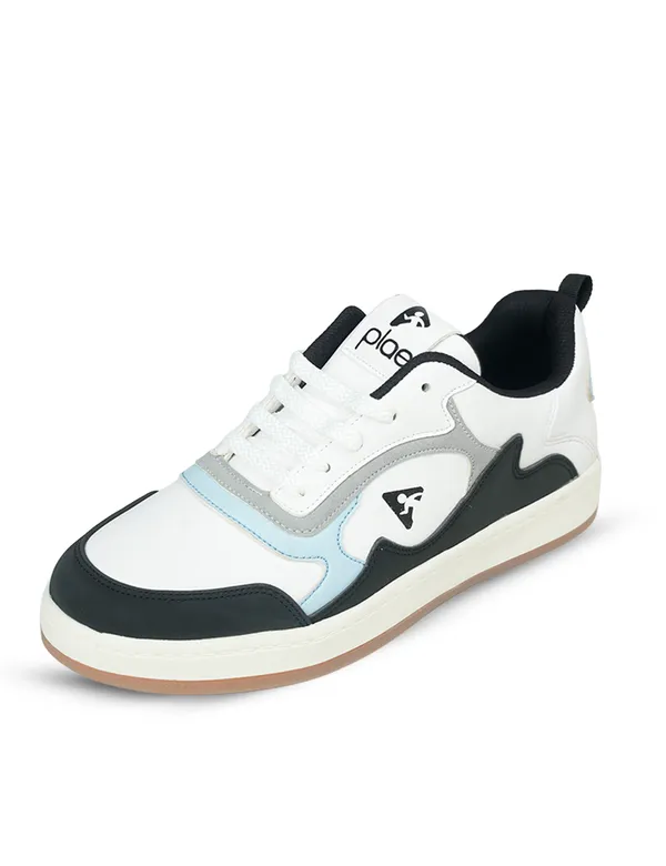 Blue_&_White_Synthetic_Leather_Casual_Sneakers_For_Men