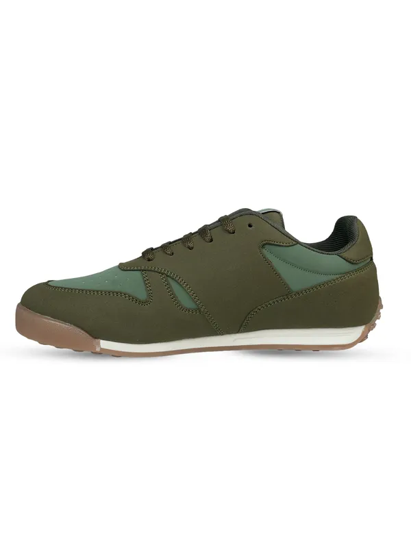 Green_&_Brown_Synthetic_Leather_Casual_Sneakers_For_Men